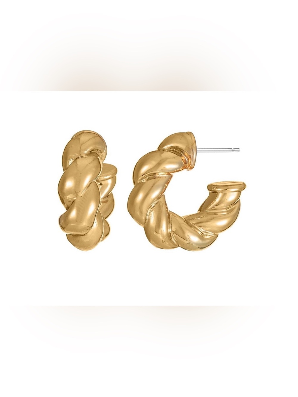 No Boundaries Gold Braided Hoop Earrings